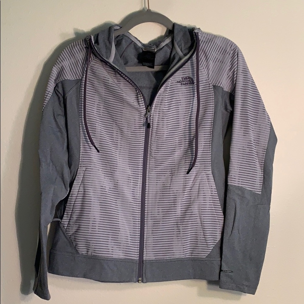 Purple north face zip up